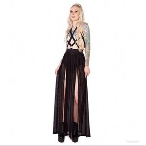NWOT iHeartRaves Eyes Wide Shut Bondage Maxi Dress